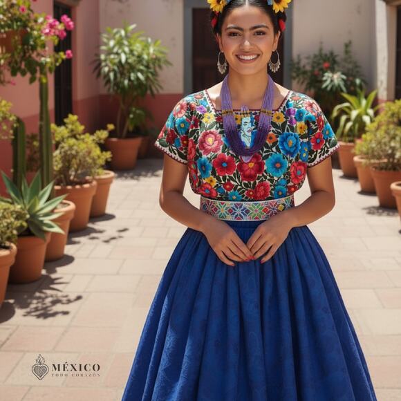 Mexican Folkloric belt day of the dead 5 de Mayo colorfull mexico todo corazon - Picture 1 of 4